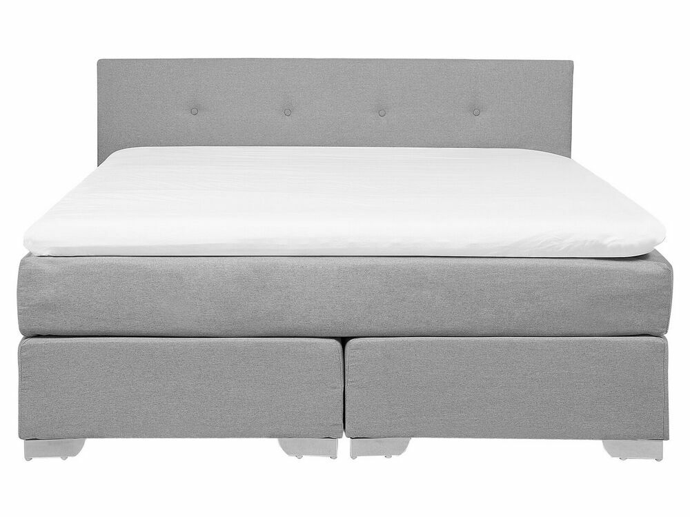 Kontinentální postel 160 cm CONSOLE (s roštem a matrací) (šedá)
