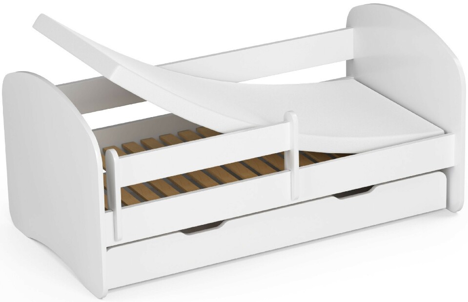 Dětská postel Pranshi (bílá) (s matrací)
