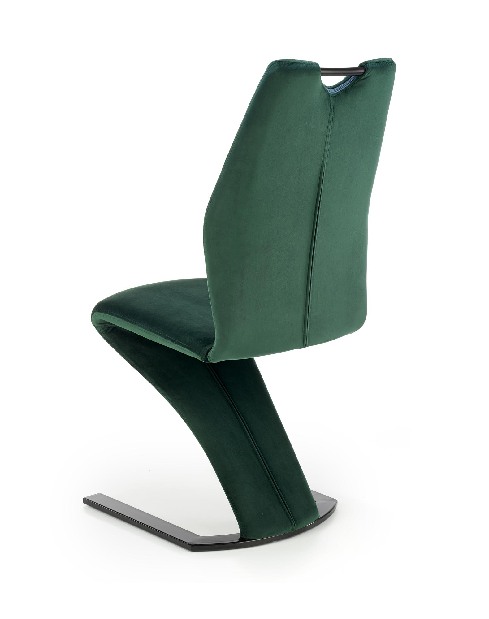 Jídelní židle Kerga (tmavě zelená + černá)