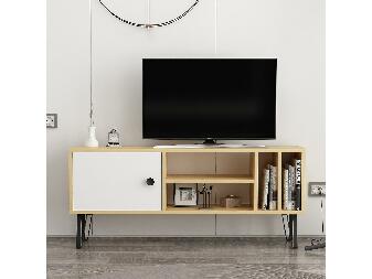  TV stolek/skříňka Simima 3 (dub + bílá)