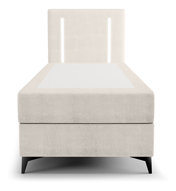 Jednolůžková postel 80 cm Ortega Bonell (světle šedá) (s roštem, s úl. prostorem) (s LED osvětlením)