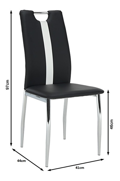 Jídelní židle Scotby (černá + bílá)