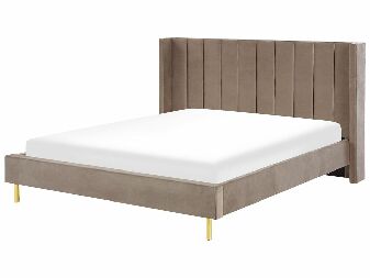 Manželská postel 180 cm Vue (sivobéžová) (s roštem)