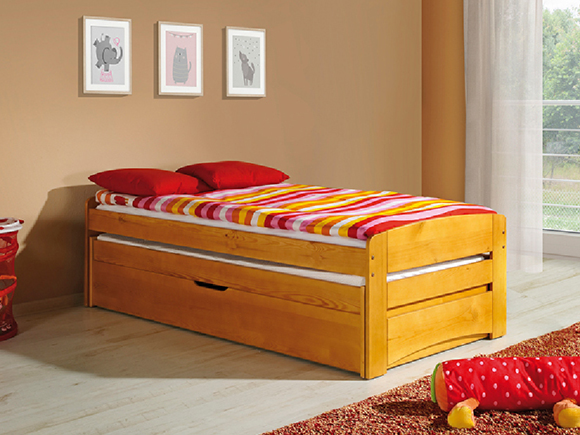 Rozkládací postel 80 cm Branu (s rošty a úl. prostorem)