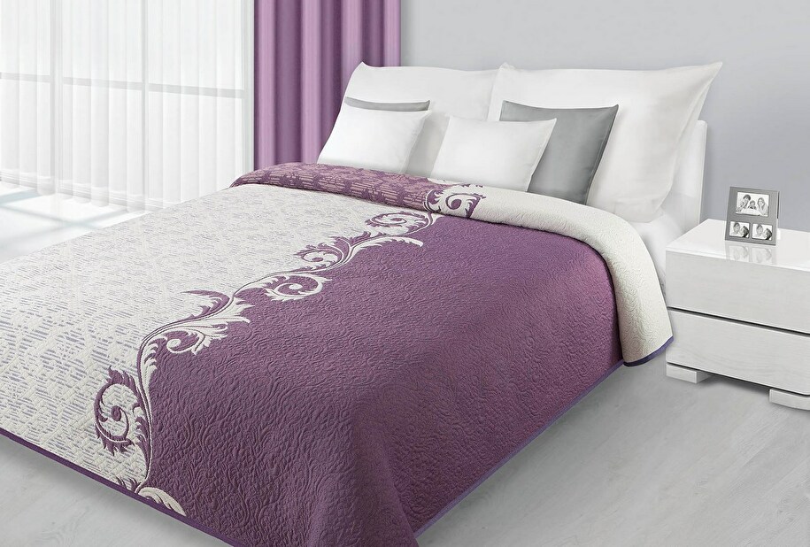Přehoz na postel 210x170 cm Aisha (fialová)
