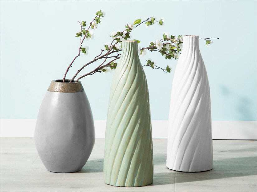 Váza CORIBA 32 cm (keramika) (šedá)