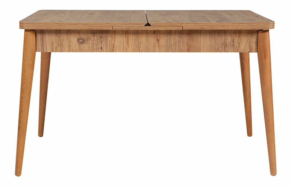 Rozkládací jídelní stůl se 2 židlemi a lavicí Vlasta (borovice antlantic + antracit)