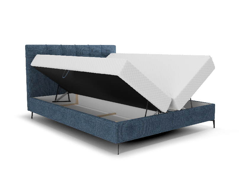 Jednolůžková postel 120 cm Infernus Bonell (modrá) (s roštem, s úl. prostorem)