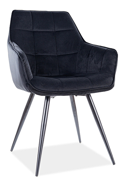 Jídelní židle Leslee (černá + černá)