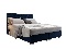 Manželská postel 140 cm Harlan (modrá) (s roštem, matrací a úl. prostorem)