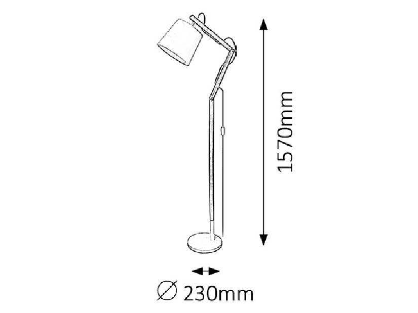 Stojanová lampa Thomas 4192 (bílá + buk)