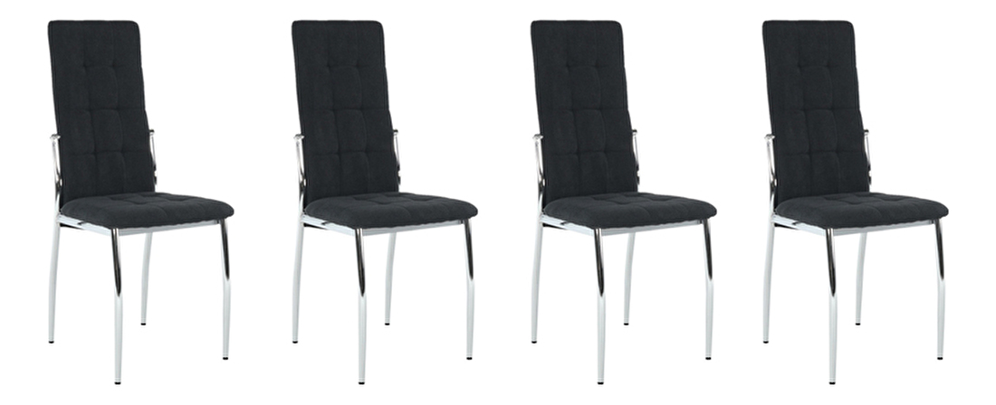 Set 4 ks. jídelních židlí Adora (černá) *bazár