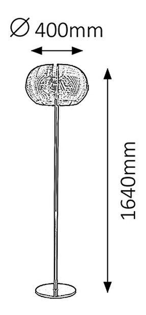 Stojanová lampa Meda 2906 (stříbrná)