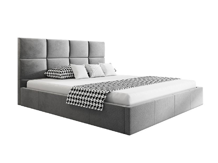 Manželská postel Metoe 1 140 cm (tmavě šedá) (s roštem a úl. prostor)