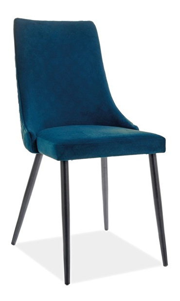 Jídelní židle Polly (námořnická modrá + černá)