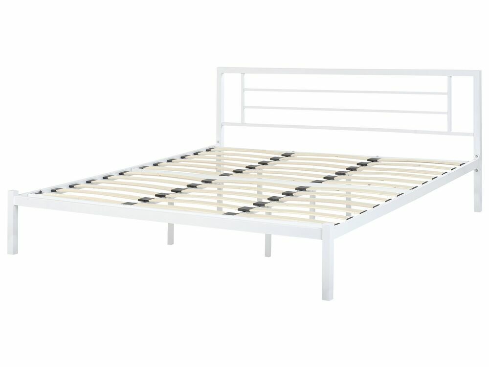 Manželská postel 180 cm CONNET (s roštem) (bílá)