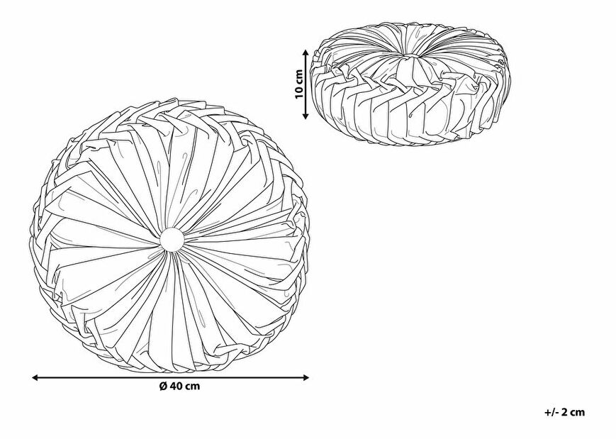 Ozdobný polštář ⌀ 40 cm Udy (růžová)