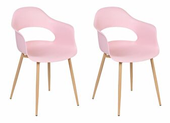 Set 2 ks jídelních židlí Unika (růžová)