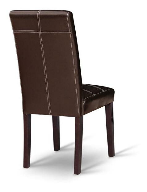 Jídelní židle Rianara R2 (tmavohnědá + ořech tmavý)