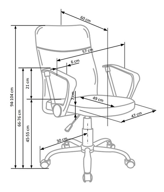 Kancelářská židle Tami (černá + šedá)