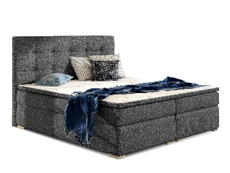 Manželská postel Boxspring 180 cm Irma 01 (tmavě šedá)