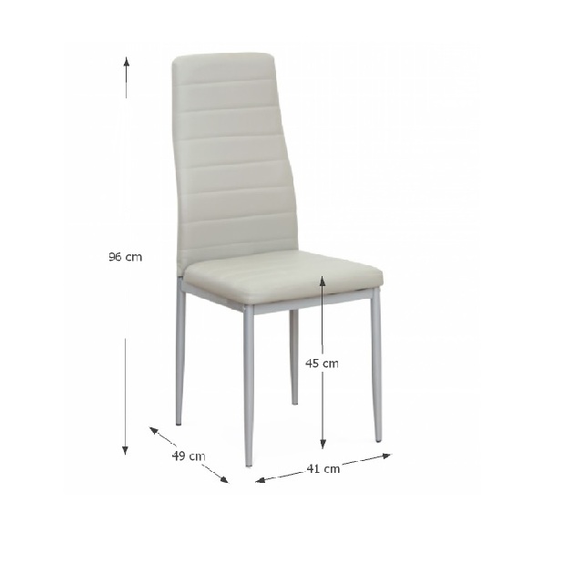 Jídelní židle Coleta nova (světlešedá ekokůže) *výprodej