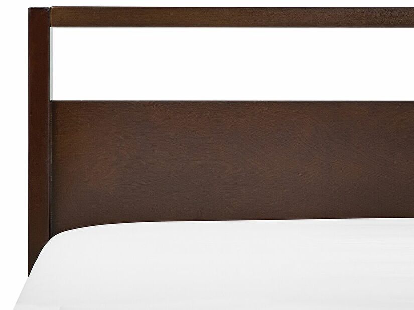 Manželská postel 180 cm GIACOMO (s roštem) (tmavé dřevo)