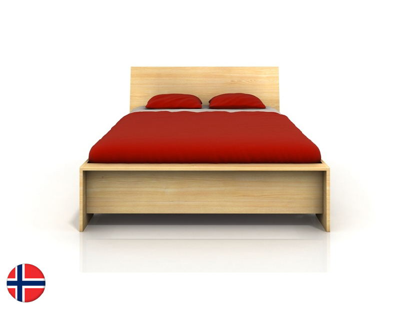 Manželská postel 180 cm Naturlig Lekanger High (borovice) (s roštem)