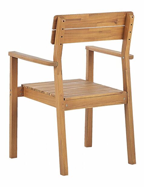 Set 2 ks zahradních židlí Fernanda (světlé akáciové dřevo)