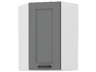 Horní rohová kuchyňská skříňka Lucid 58 x 58 GN 90 1F (dustgrey + bílá)