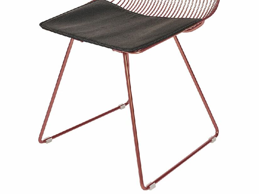 Set 2 ks jídelních židlí Bricio (růžovozlatá)