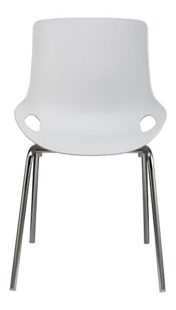 Jídelní židle Edlin (bílá + chrom)