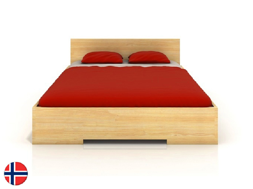 Manželská postel 200 cm Naturlig Kirsebaer High (borovice) (s roštem)