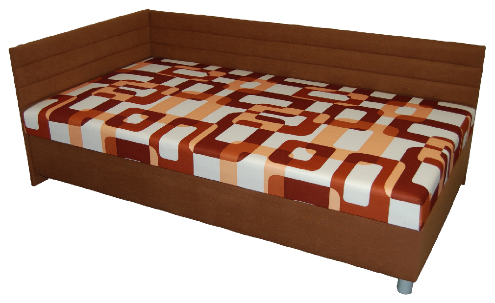 Jednolůžková postel (válenda) 110 cm BRW Elize hnědá (L) (s roštem a matrací)