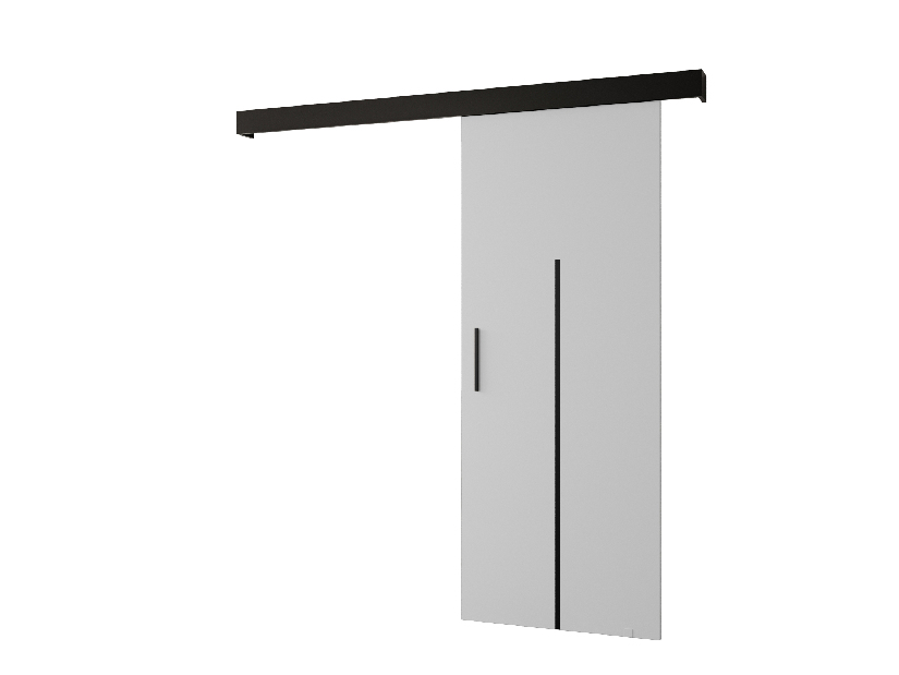 Posuvné dveře 90 cm Sharlene X (bílá matná + černá matná + černá)