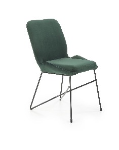 Jídelní židle Korsa (tmavě zelená + černá)
