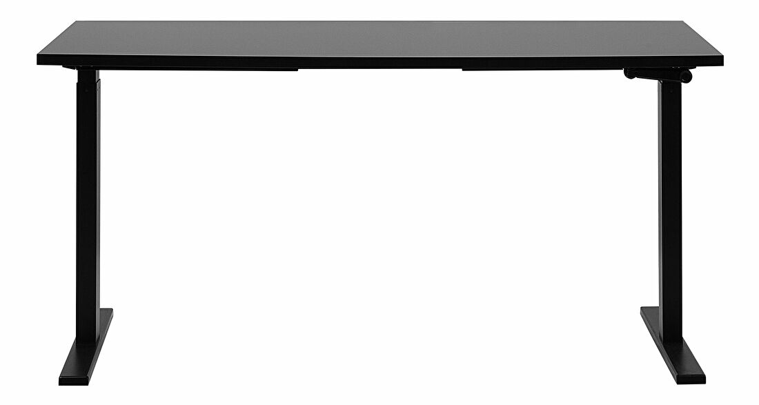 Psací stůl UPPER II (130 x 72 cm) (MDF) (černá) (manuálně nastavitelný)