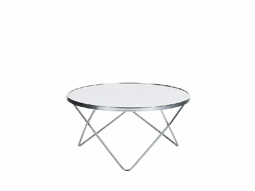 Konferenční stolek Meredith (bílý a stříbrný)