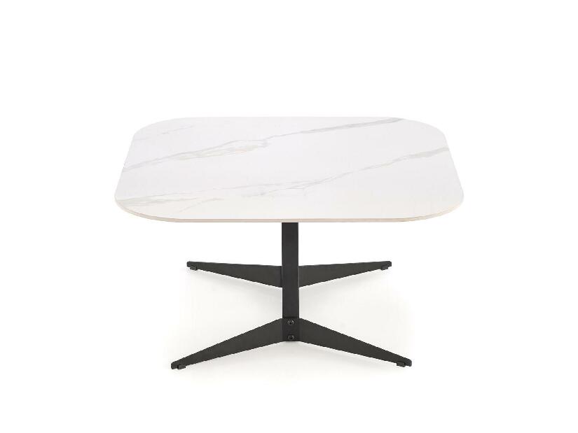 Konferenční stolek Bora (bílý mramor + černá)