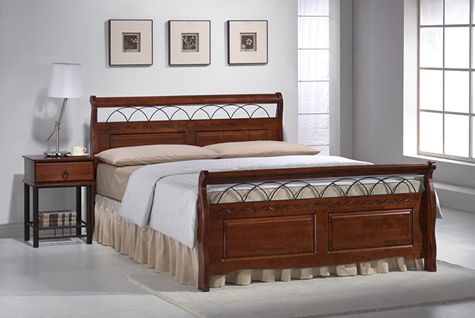 Manželská postel 160 cm Verona (s roštem)
