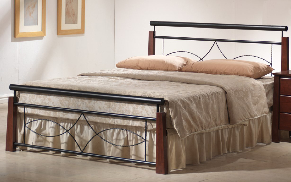 Manželská postel 180 cm Larochelle (s roštem)