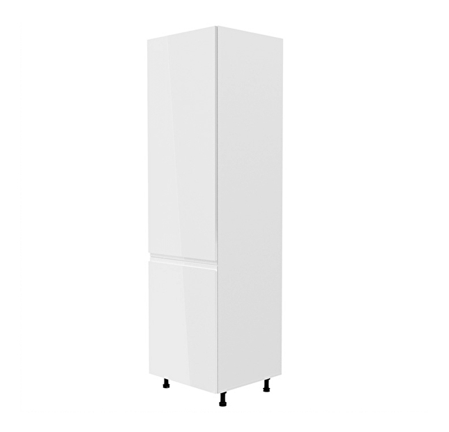 Kuchyňská skříňka na vestavnou ledničku D60ZL Aurellia (bílá + lesk bílý) (L)