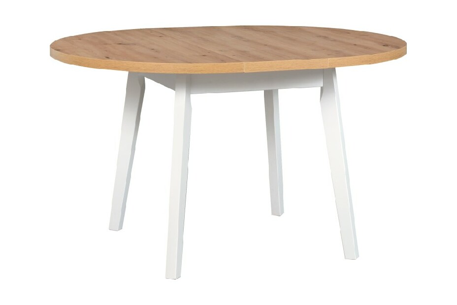 Jídelní stůl Octavia 3 L (dub grandson + bílá) (pro 4 osoby)