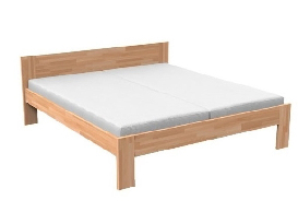Manželská postel 180 cm Natasha (masiv buk) (s rošty a matracemi)