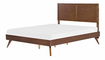 Manželská postel 160 cm ISTA (s roštem) (tmavé dřevo)