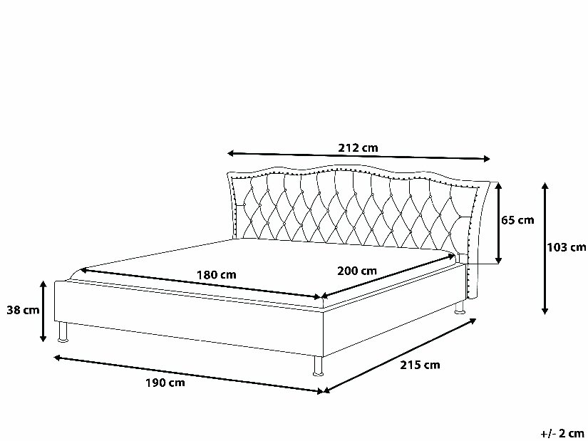Manželská postel 180 cm MATH (s roštem) (tmavě šedá) *výprodej