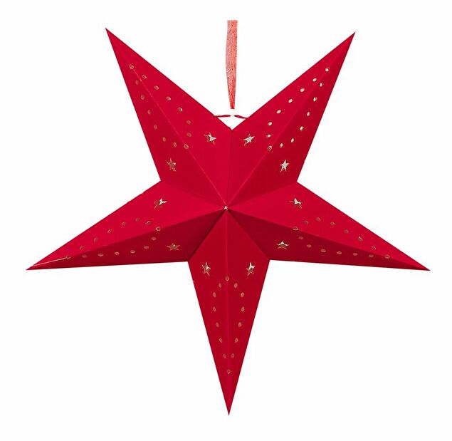 Set 2 ks závěsných hvězd 45 cm Monti (červená)