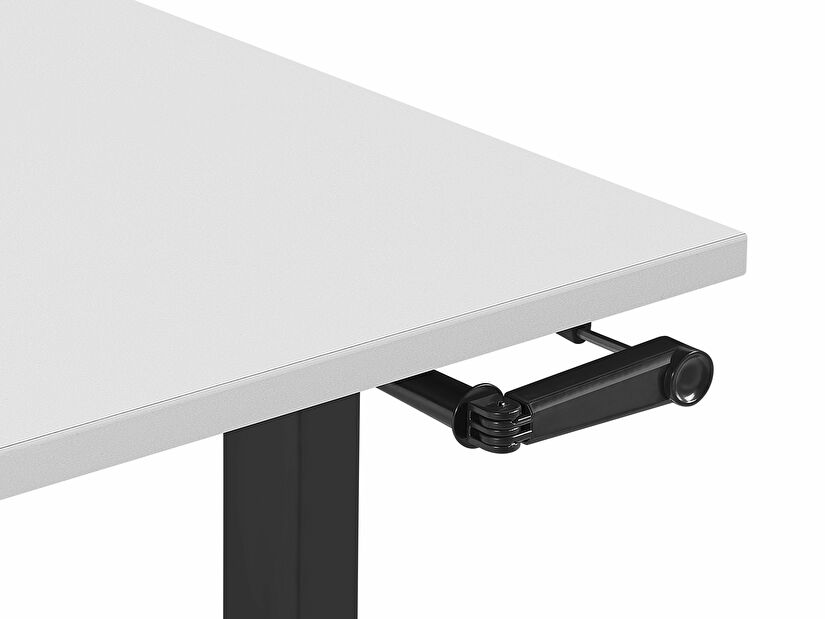Psací stůl DESIRA II (160x72 cm) (šedá + černá) (manuálně nastavitelný)