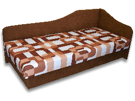 Jednolůžková postel (válenda) 80 cm Lady 87 (Hnědá 13 + Gusto 11) (P)