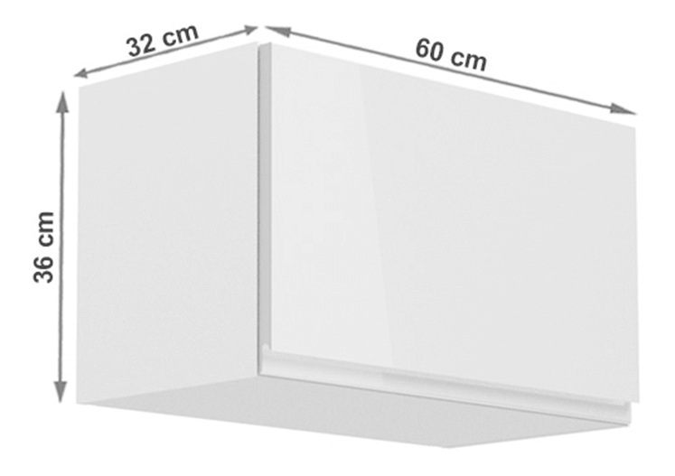 Horní kuchyňská skříňka G60KN Aurellia (bílá + lesk bílý) *výprodej